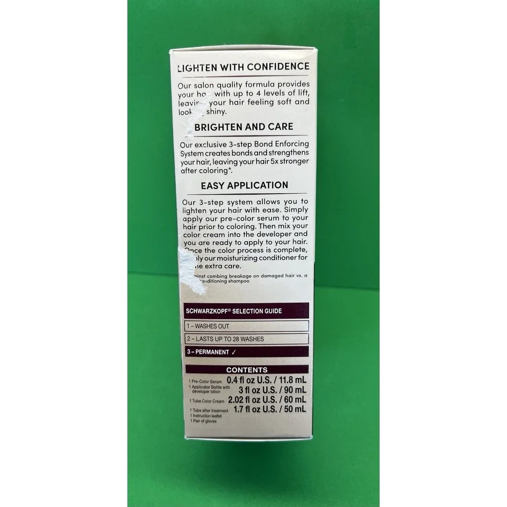 Schwarzkopf Keratin‎ Color Permanent Hair Dye 11.7 Apricot Blonde - New In Box